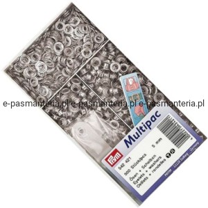 oczka do tkanin, jeansu fi 5mm srebrne 500szt PRYM 542420 .