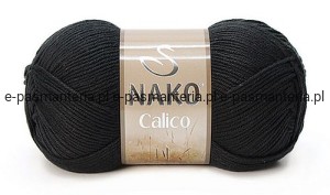 WŁÓCZKA NAKO CALICO  kol. 217 / czarny 