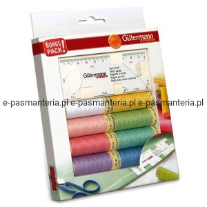 zestaw nici uniwersalnych Gutermann 100m + miarka krawiecka art. 734583