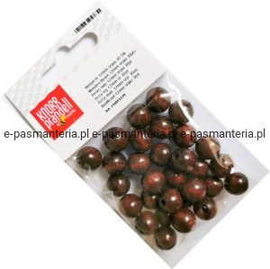 korale drewniane fi 12mm 30szt brązowe KNORR 21-6011279