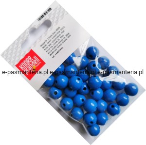 korale drewniane fi 12mm 30szt niebieskie KNORR 21-6011233