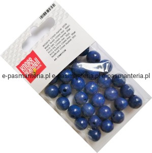 korale drewniane fi 12mm 30szt granatowe KNORR 21-6011238