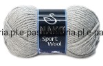 włóczka SPORT WOOL kolor: 195 / jasny szary 