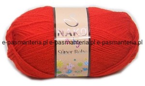 włóczka  NAKO SUPER  BEBE 50g kolor:  207 / czerwony