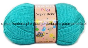 włóczka  NAKO SUPER  BEBE 50g kolor: 3377 / morski