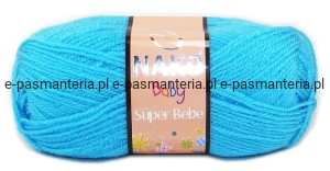 włóczka  NAKO SUPER  BEBE 50g kolor: 3323 / turkusowy