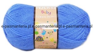włóczka  NAKO SUPER  BEBE 50g kolor: 1256 / niebieski