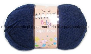włóczka  NAKO SUPER  BEBE 50g kolor: 10094 / granatowy