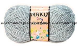 włóczka  NAKO SUPER  BEBE 50g kolor: 195 / popiel