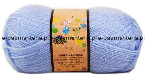 włóczka  NAKO SUPER  BEBE 50g kolor: 23070 / jasny niebieski