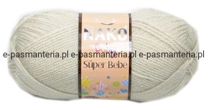 włóczka  NAKO SUPER  BEBE 50g kolor: 6383 / jasny beż
