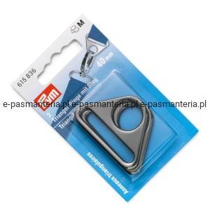 Trójkątne pierścienie do torebek 40mm grafitowe 2szt PRYM 615836 . 
