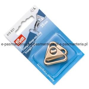 Trójkątne pierścienie do torebek 25mm złote 2szt PRYM 615831 . 
