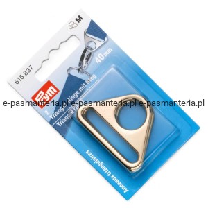 Trójkątne pierścienie do torebek 40mm złote 2szt PRYM 615837 .