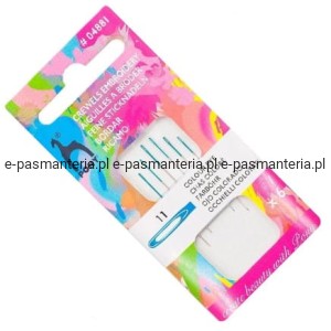 igły do haftu z kolorowym uchem 11" PONY 04881 .