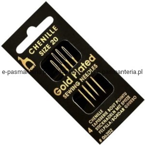 igły do haftu pozłacane PONY 20 ostre 06202 .