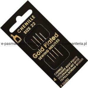 igły do haftu pozłacane PONY 22 ostre 06203 .