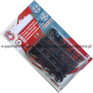 zatrzaski  plastikowe 3 (10mm) czarne 20szt  