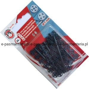 zatrzaski plastikowe 1/2 (7mm) czarne  24szt
