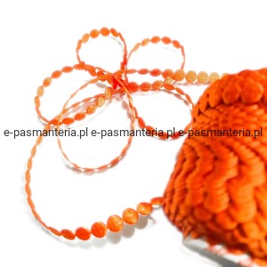 Koronka kółka kol. pomarańczowy 0,5cm .