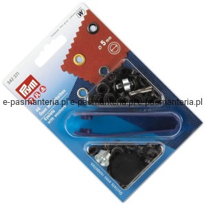oczka do tkanin,jeansu  fi 5mm czarne 40szt PRYM 542371 .