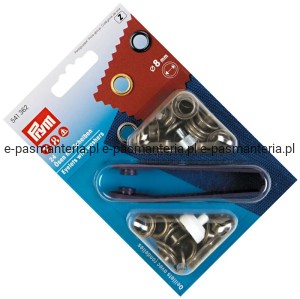 oczka do tkanin,jeansu fi 8mm stary mosiądz 24szt PRYM 541362 .