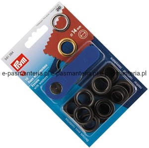 oczka do tkanin,jeansu fi 14mm czarne 10szt  PRYM 541384 .