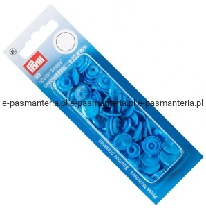 napy plastikowe COLOR SNAPS  fi 12,4mm PRYM 393108 niebieskie .