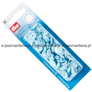 napy plastikowe COLOR SNAPS  fi 12,4mm PRYM 393120 błękitne .