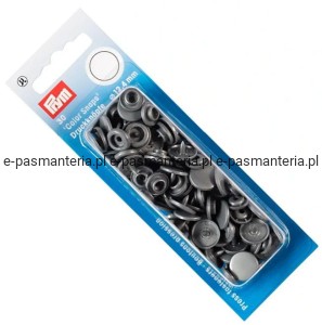 napy plastikowe COLOR SNAPS  fi 12,4mm PRYM 393145 srebrne .