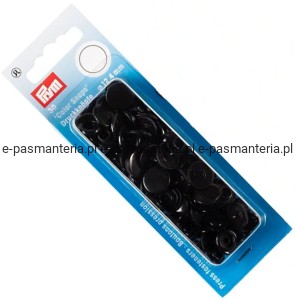 napy plastikowe COLOR SNAPS  fi 12,4mm PRYM 393105 czarne