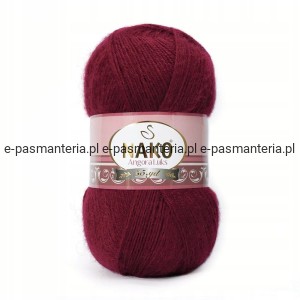 Włóczka NAKO ANGORA LUKS 100g kolor: 1238 / bordo