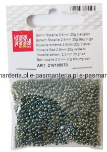 koraliki szklane 2,5mm kol  morski 20g 216105670