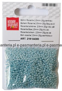 koraliki szklane 2,5mm kol  perłowy błękitny 20g 216104380