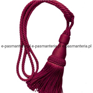 Duży chwost poliestrowy 60cm kol. wiśniowy