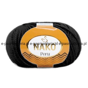 Włóczka NAKO Peru wełna i alpaka kol. 217 czarny