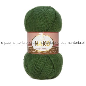 Włóczka ANGORA LUKS 100g kolor: 10665 / ciemny zielony