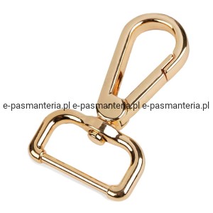 Karabińczyk metalowy 30x45mm kol. złoty