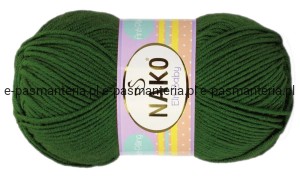 WŁÓCZKA ANTI-PILLING NAKO ELIT BABY 100 kol. 10665 ciemny zielony