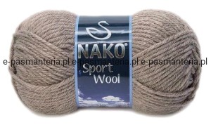 włóczka SPORT WOOL kolor: 23294 / ciemny beż