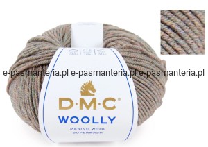Włóczka DMC Woolly 100% wełna merino kol.12 popielaty wielokolor