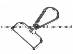 Karabińczyk metalowy 40x60mm kol. srebrny