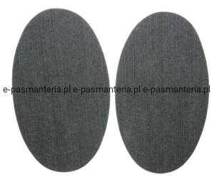łaty poliestrowe 2 szt. kol.18 popielaty mix  termoprzylepne 
