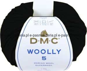 Włóczka DMC WOOLLY 5 kol. 02 / czarny