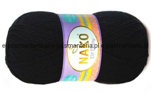 WŁÓCZKA ANTI-PILLING NAKO ELIT BABY 100 kol. 217 czarny 