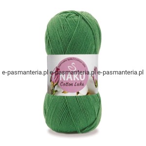 WŁÓCZKA NAKO COTTON LUKS 100gr kol. 97576 /ciemny zielony