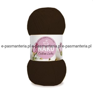 WŁÓCZKA NAKO COTTON LUKS 100gr kol. 97593 / ciemny brązowy 