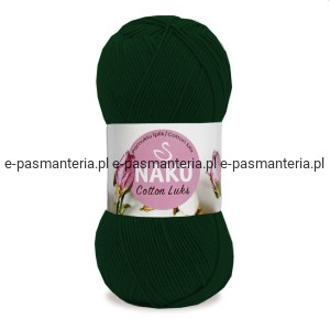 WŁÓCZKA NAKO COTTON LUKS 100gr kol. 97580 /ciemny zielony