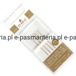 igły do haftu krzyżykowego pozłacane 22" DMC 6131/6 .