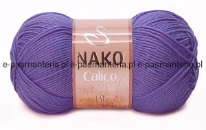 WŁÓCZKA NAKO CALICO  kol. 10287 / ciemny fiolet